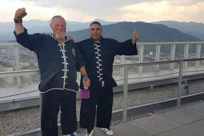 Emilio Jiménez y su hijo Bili, dos maestros de las artes marciales. DL