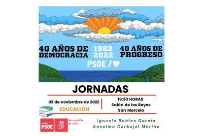 Cartel de las jornadas del PSOE. DL