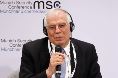 El alto representante de la UE para la Política Exterior, Josep Borrell, interviene en Múnich.