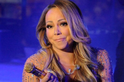Mariah Carey, durante su actuación en Times Square.