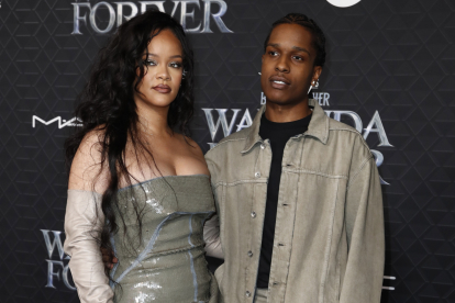 Rihanna y su nonio, A$AP Rocky van a ser padres por segunda vez. EFE/EPA/CAROLINE BREHMAN