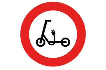 Entrada prohibida a vehículos de movilidad personal: prohibición de acceso a vehículos de movilidad personal. (Es una señal nueva y afecta a todos los VMP y no solo a los patinetes). DGT