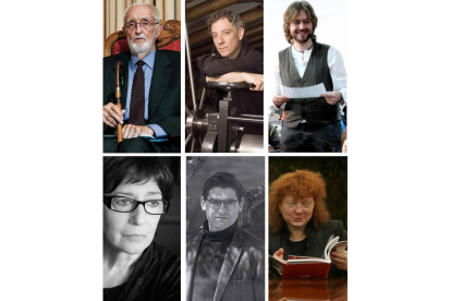 Sampedro, Juan Carlos Mestre, Rafael Saravia, Lourdes de Abajo, Ildefonso Rodríguez y Eloísa Otero.