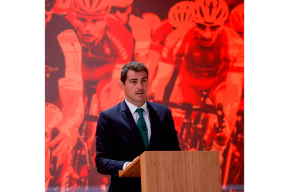 Iker Casillas en la presentación de su lanzadera Sportboost. juan carlos hidalgo