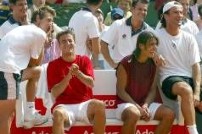 El equipo español disfruta de su victoria durante las semifinales en las que derrotó a Francia