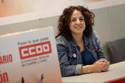 Elena Blasco, secretaria general de Comisiones Obreras en León. FERNANDO OTERO