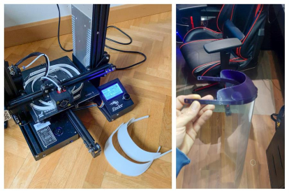 Mascarillas realizadas con impresoras 3D