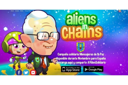 Imagen del juego Aliens in Chains en su versión solidaria, de la que es personaje el padre Ángel.
