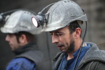 Mineros de Antracitas de Salgueiro, la última mina que aguantó en el Bierzo. L. DE LA MATA