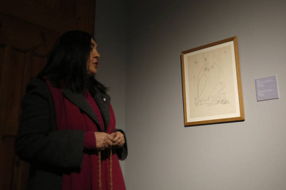 Presentación de la muestra 'Picasso. Arte e intimidad' que ofrece el Museo Casa Botines Gaudí. FERNANDO OTERO