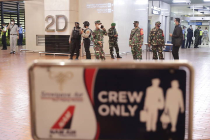 Militares de Indonesia en el aeropuerto de Tangerang. MAST IRHAM