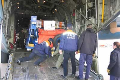 Un avión Hércules partió este 28 de diciembre de Torrejón de Ardoz en dirección a Irán con un hospital de campaña a bordo.