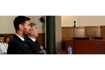 Leo Messi, en junio, a su llegada a la Audiencia de Barcelona para asistir al juicio.