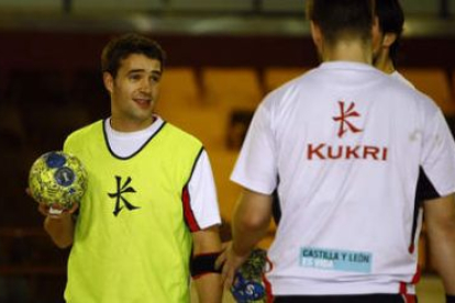 Ricardo Costa y Julen Aginagalde en una reciente sesión de entrenamiento en el Palacio