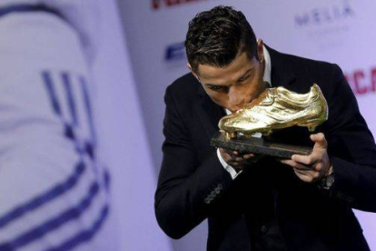 Cristiano Ronaldo, con su tercera Bota de Oro.