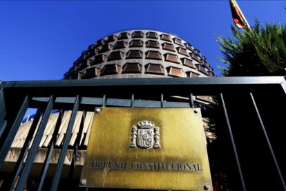 Fachada de la sede del Tribunal Constitucional, en Madrid.