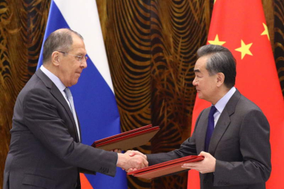 Los ministros de Rusia y China. MINISTERIO DE EXTERIORES RUSO