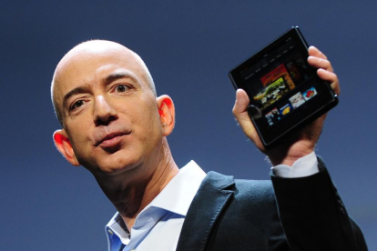 El CEO de Amazon, Jeff Bezos, en la presentación del Kindle Fire, en Nueva York, en el 2011.