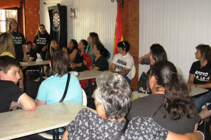 Mujeres de mineros, reunidas ayer en Bembibre.
