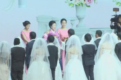 Tres mil parejas se han dado el sí quiero en la ciudad de Gapyeong, en Corea del Sur.