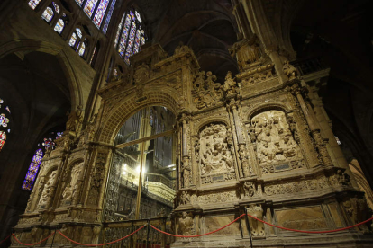Vista del trascoro renacentista de la Catedral de León. FERNANDO OTERO
