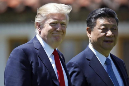 Los presidentes de Estados Unidos y China, Donald Trump y Xi Jinping, en la cumbre del pasado mes de abril en Florida.
