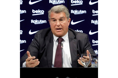 El presidente del FC Barcelona, Joan Laporta. QUIQUE GARCÍA