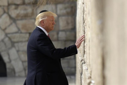 Donald Trump en el muro de Las Lamentaciones.