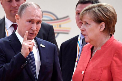 La reacción de Merkel ante Putin en la cumbre del G-20 en Hamburgo