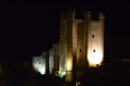 Imagen del Castillo de Valencia de Don Juan de noche. MEDINA