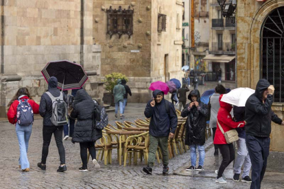 Los efectos de la borrasca Ciarán en Salamanca. DAVID ARRANZ / ICAL.