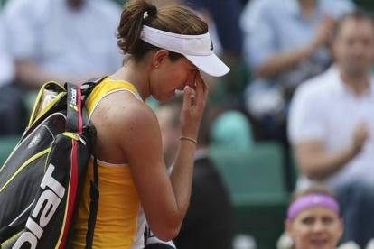 Garbiñe Muguruza se despide de Roland Garros tras perder con Safarova.