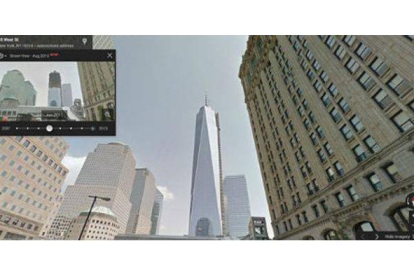 Construcción de la Torre Freedom, en Nueva York, uno de los lugares que pone como ejemplo Google de su 'cápsula del tiempo'.