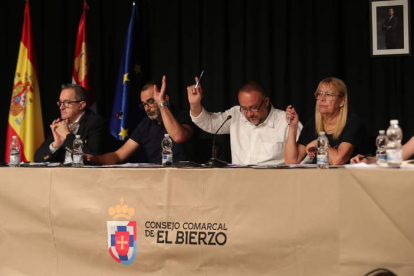 El presidente del Consejo, Gerardo Álvarez Courel, ayer en una votación del pleno. L. DE LA MATA