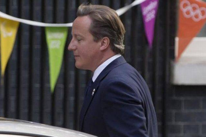 Cameron llega este martes a la sede de Downing Street.