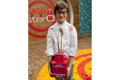Mario Palacios el día que ganó Master Chef Júnior.