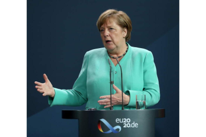 Angela Merkel, presidenta de turno de la Unión Europea. H. JEON
