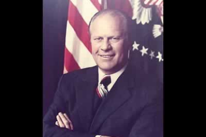 Vicepresidente de Nixon, subió al poder tras la dimisión de éste y continuó sus políticas. Perdió frente a Jimmy Carter cuando competía por la reelección.