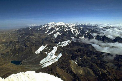 Un glaciar en retroceso en los Andes.