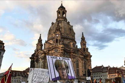 Manifestación de la extrema derecha alemana en Dresden el pasado mes de septiembre.
