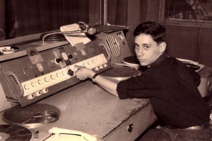 Marcelino Cuevas, en sus inicios en la radio. DL