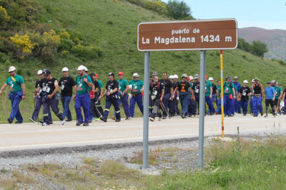 Mineros durante la III Marcha Minera. NOBERTO.