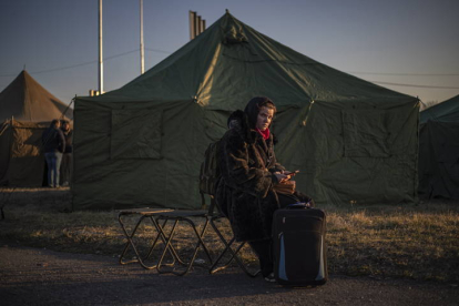 Imagen de una refugiada ucraniana. MARTIN DIVISEK