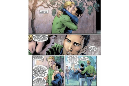 Interior de un cómic de'Green Lantern', editado por DC Comics.