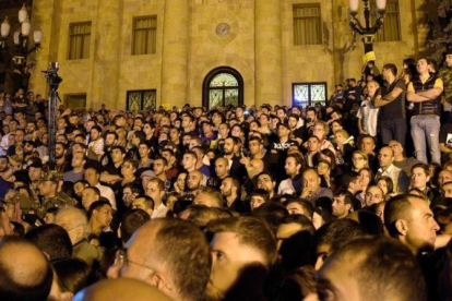 Manifestación en apoyo de de Pashinyan, el pasado 3 de octubre.