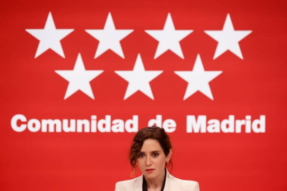 La presidenta de la Comunidad de Madrid, Isabel Díaz Ayuso. JAVIER LIZÓN