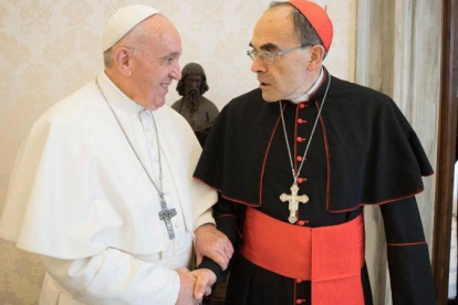 El papa Francisco, tras recibir el pasado lunes al cardenal Philippe Barbarin en el Vaticano.