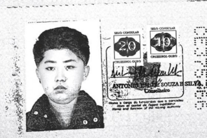 Fotocopia del pasaporte brasileño falso de Kim Jong-un. v