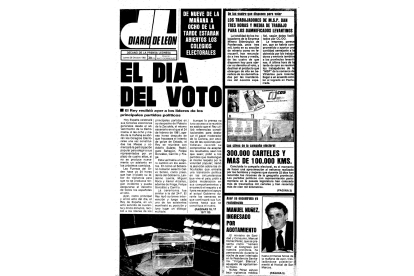 Portada de Diario de León el día antes de la convocatoria electoral que dio el triunfo a los socialistas en el 82. DL