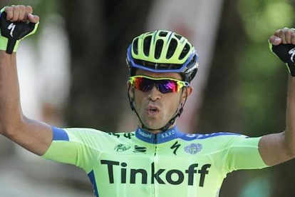 Alberto Contador, a su paso por la meta tras conquistar la Ruta del Sur.